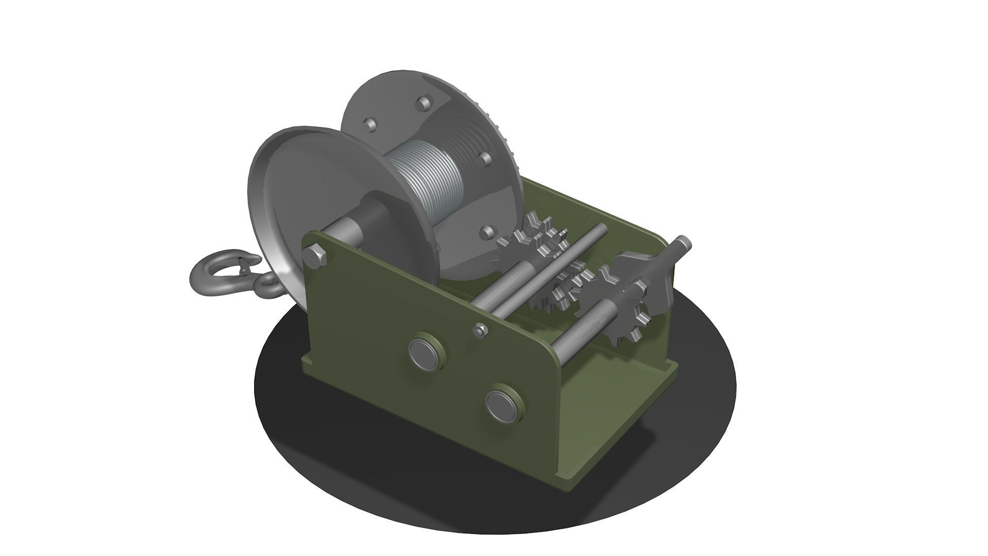 3 WINCH CAR for SUVs and ATV 3D model_5