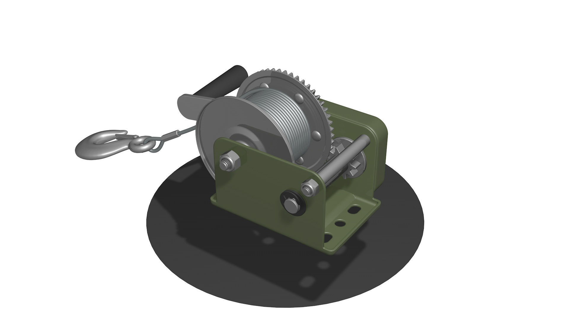 3 WINCH CAR for SUVs and ATV 3D model_3