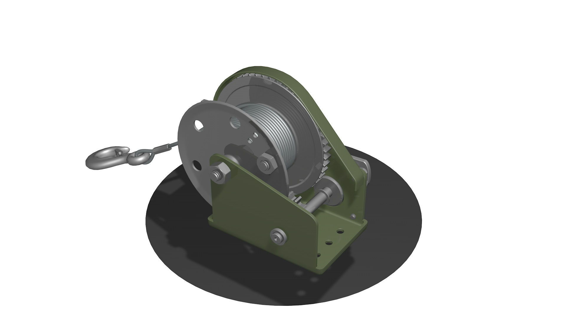 3 WINCH CAR for SUVs and ATV 3D model_4