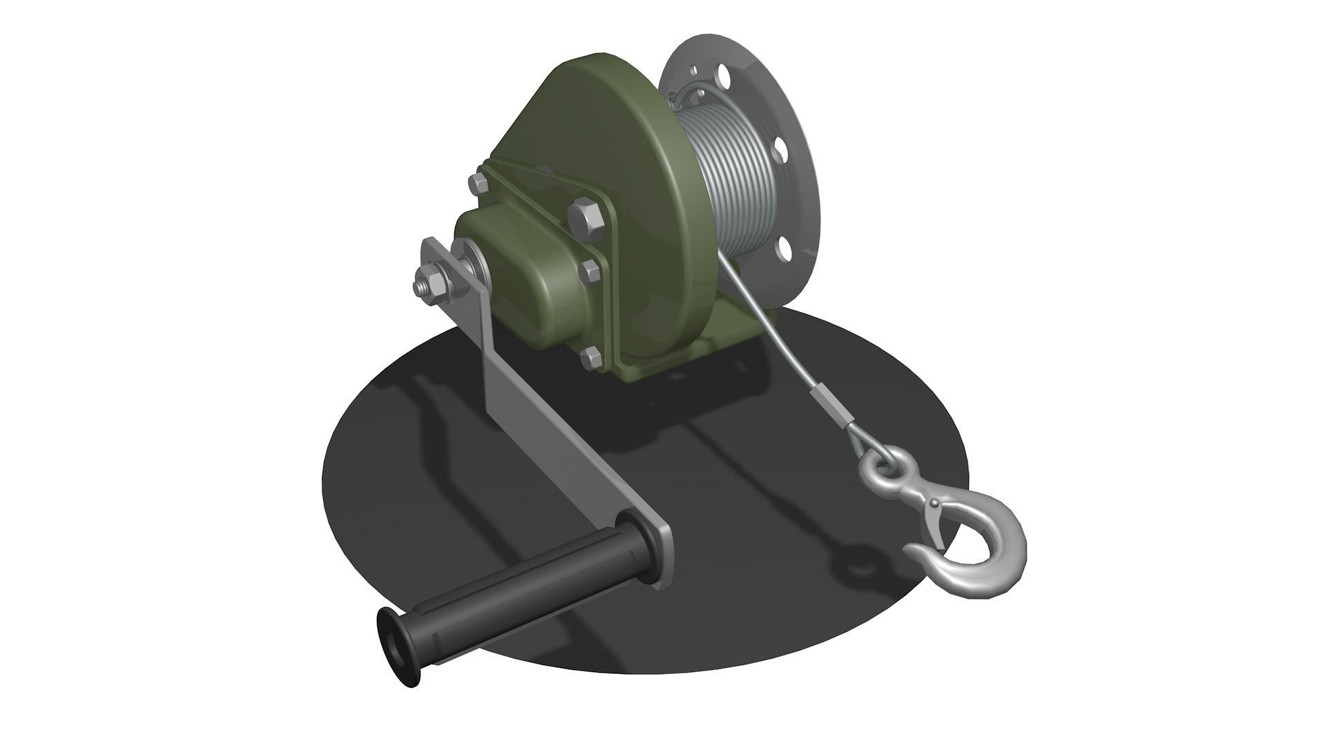 3 WINCH CAR for SUVs and ATV 3D model_1