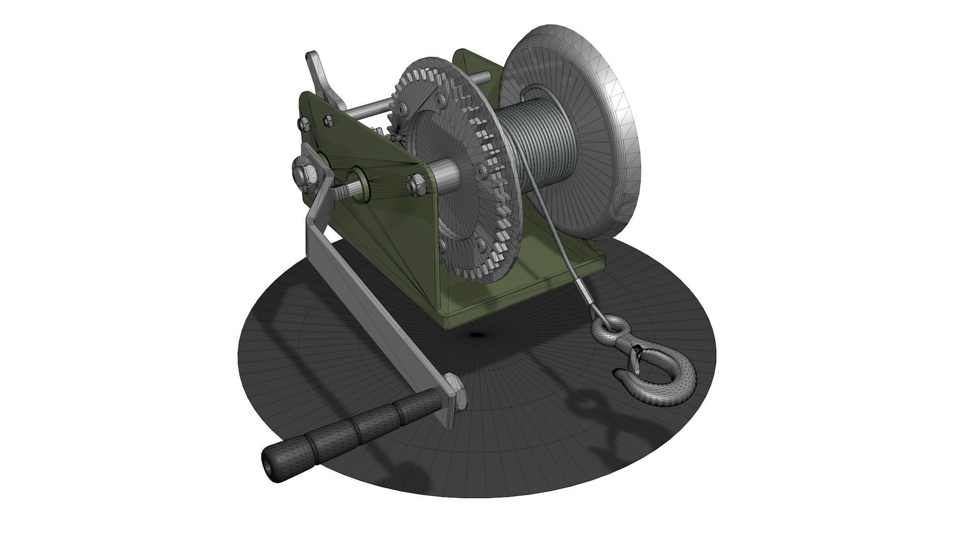 3 WINCH CAR for SUVs and ATV 3D model_11