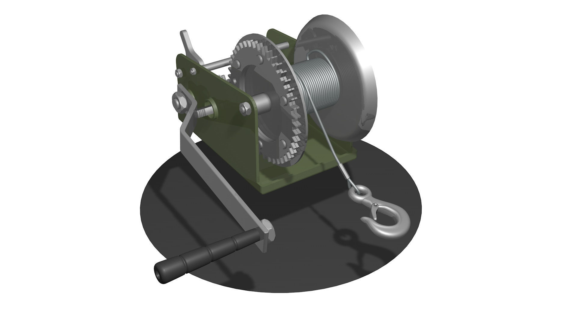 3 WINCH CAR for SUVs and ATV 3D model_2