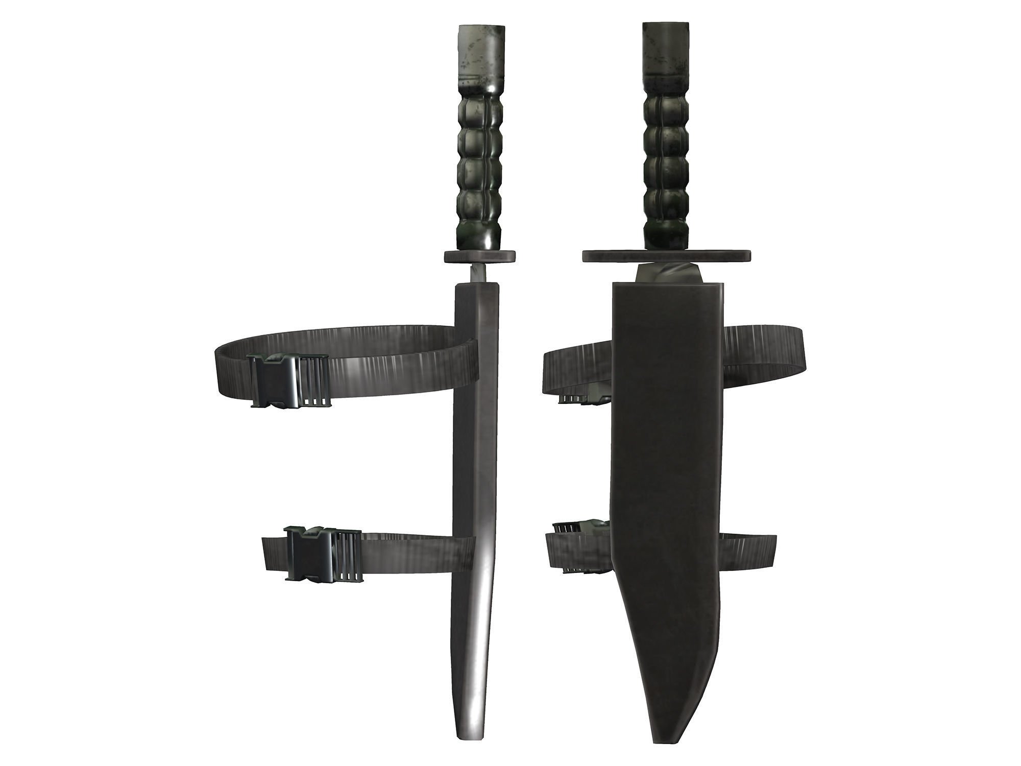 Cyberpunk Space Combat Suit Low-poly 3D model_6