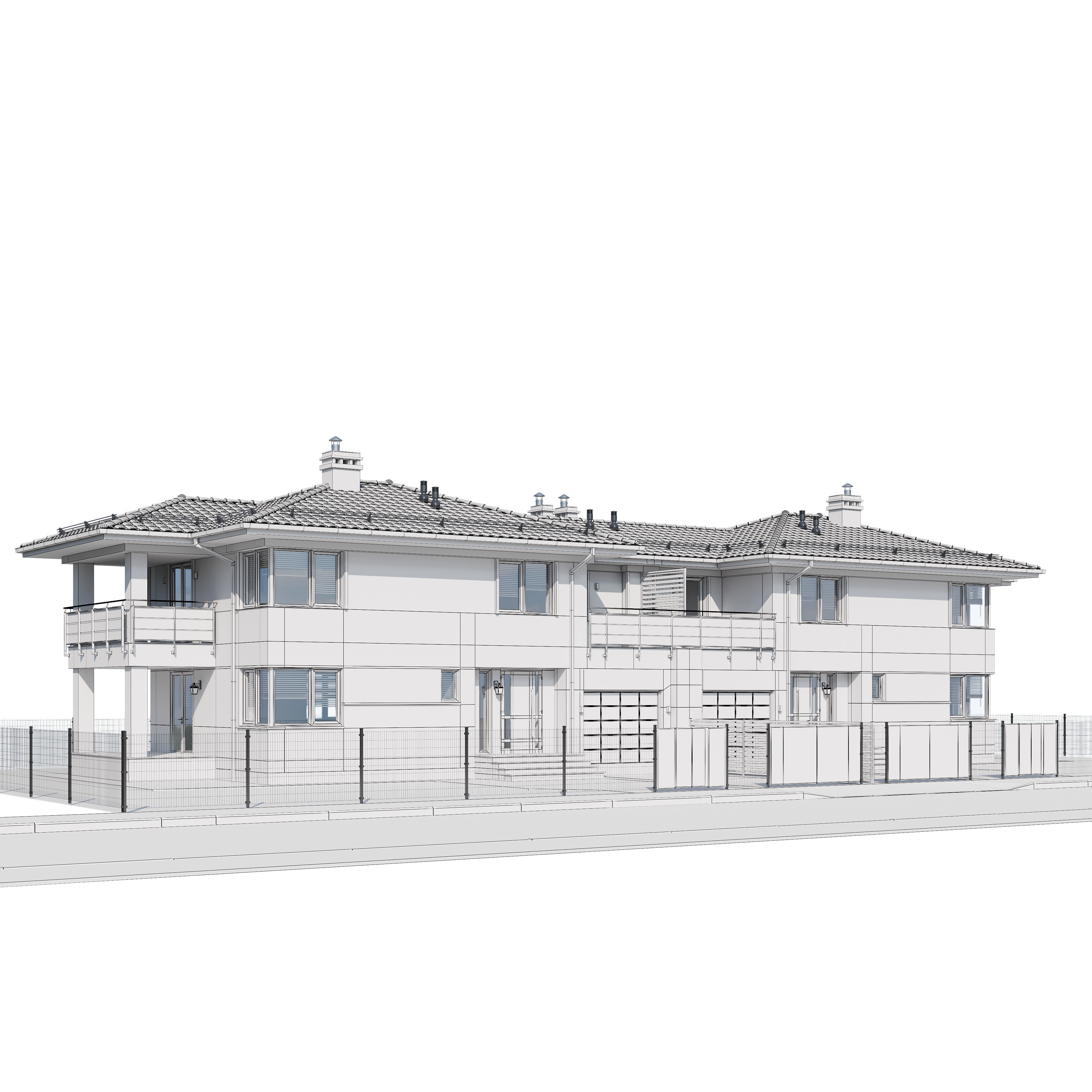 Duplex house 1 3D model_19