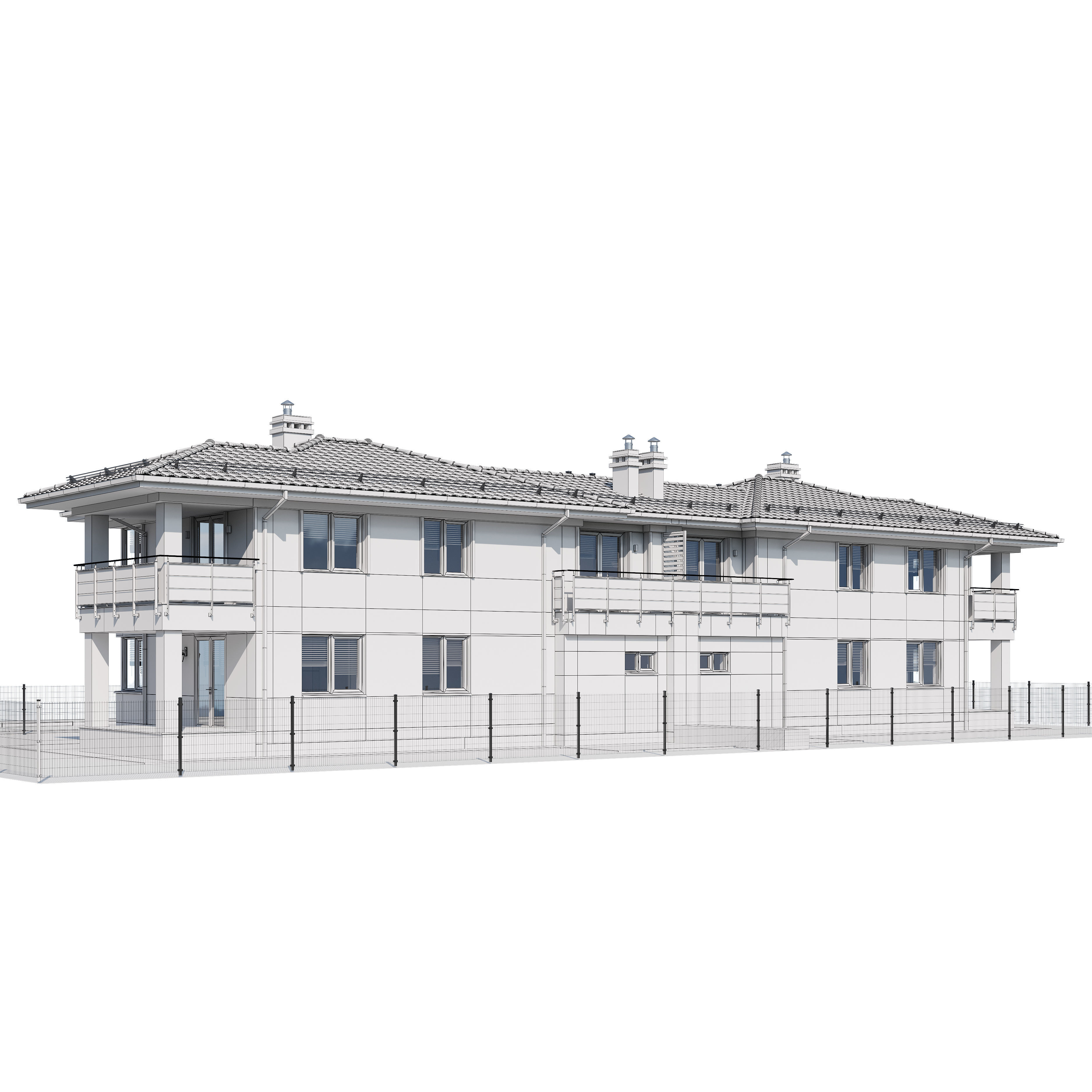 Duplex house 1 3D model_20