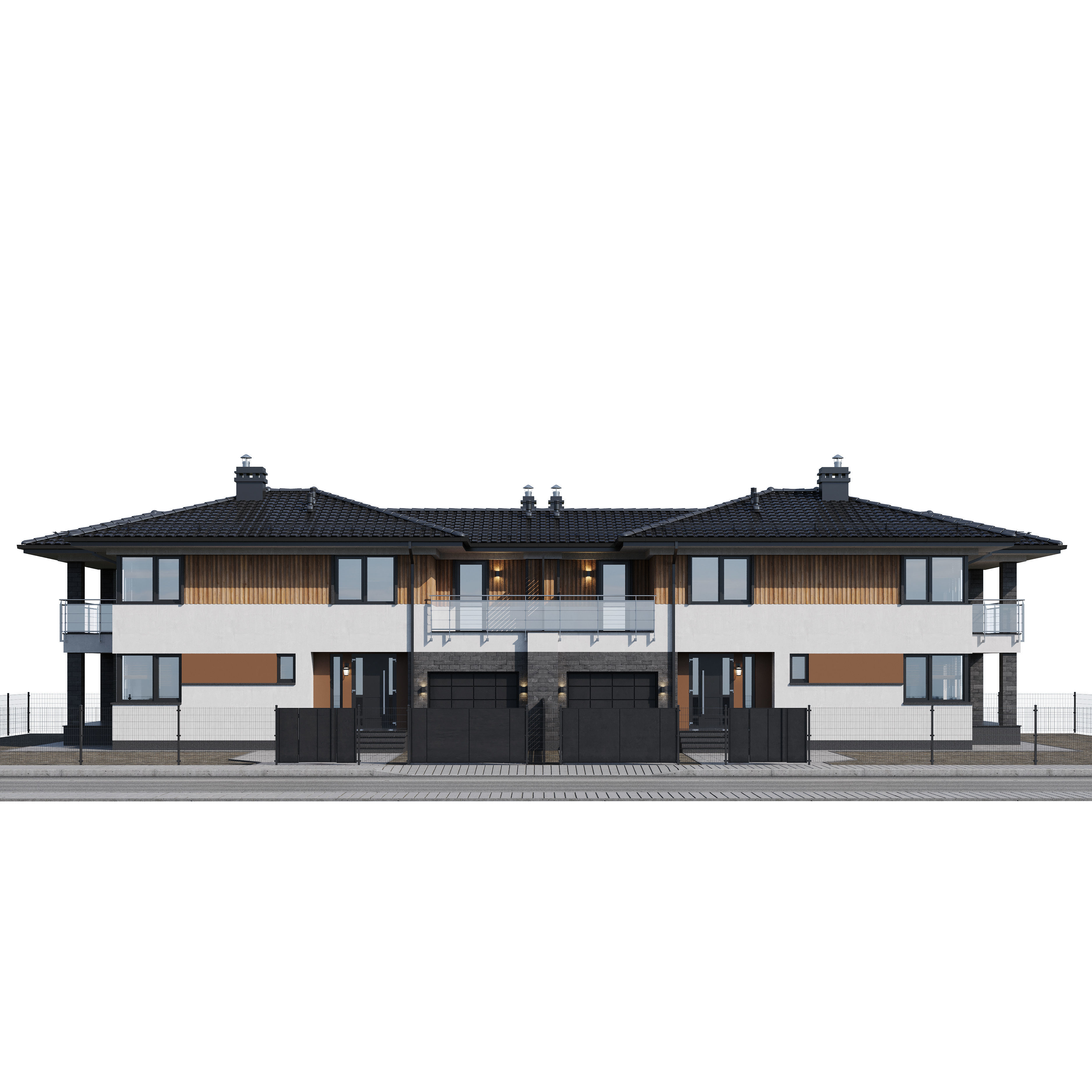 Duplex house 1 3D model_10