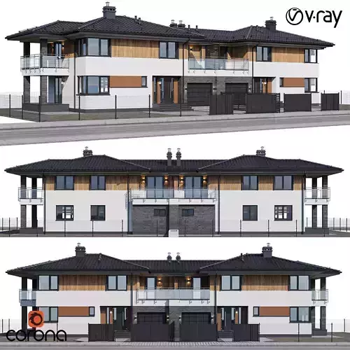 Duplex house 1 3D model