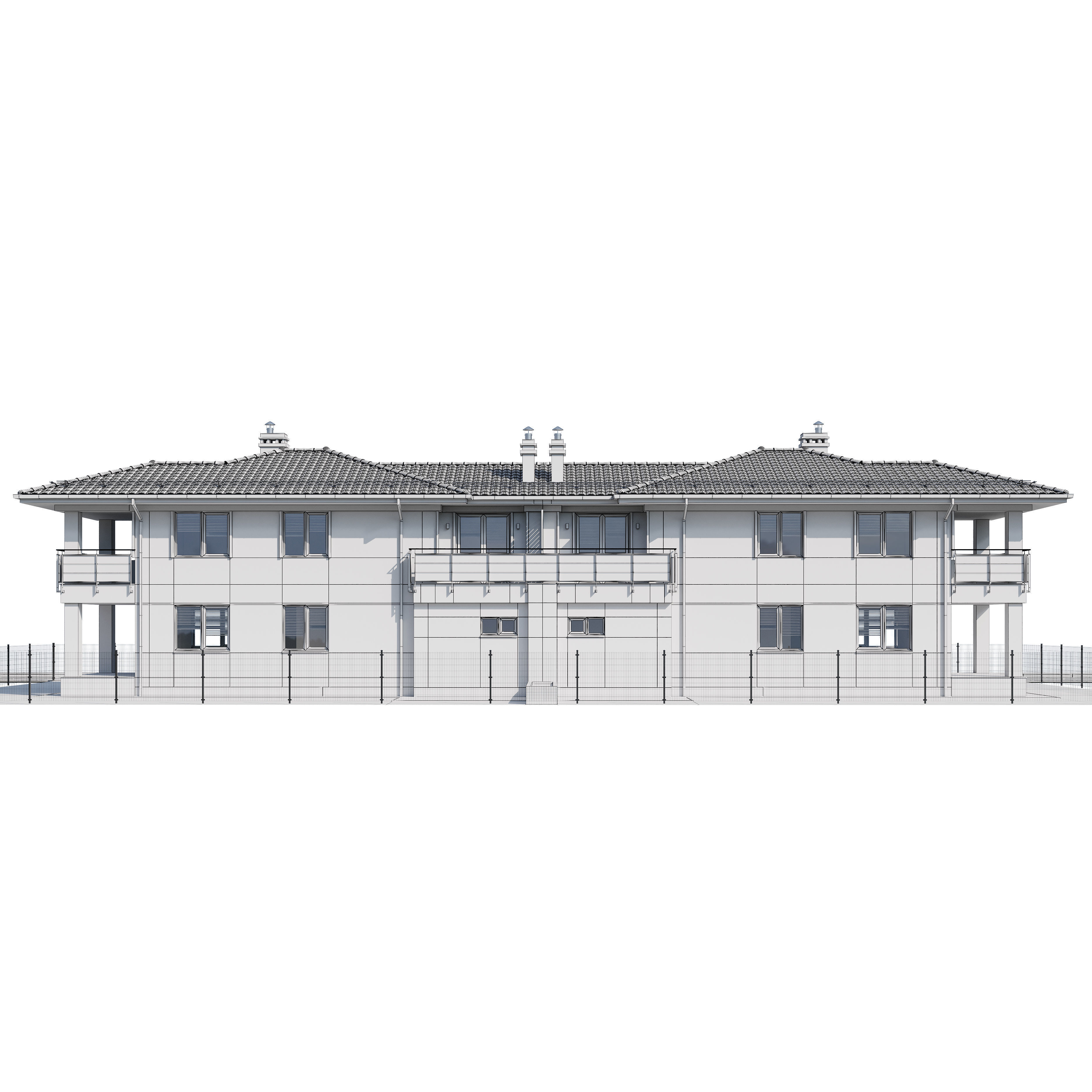 Duplex house 1 3D model_25