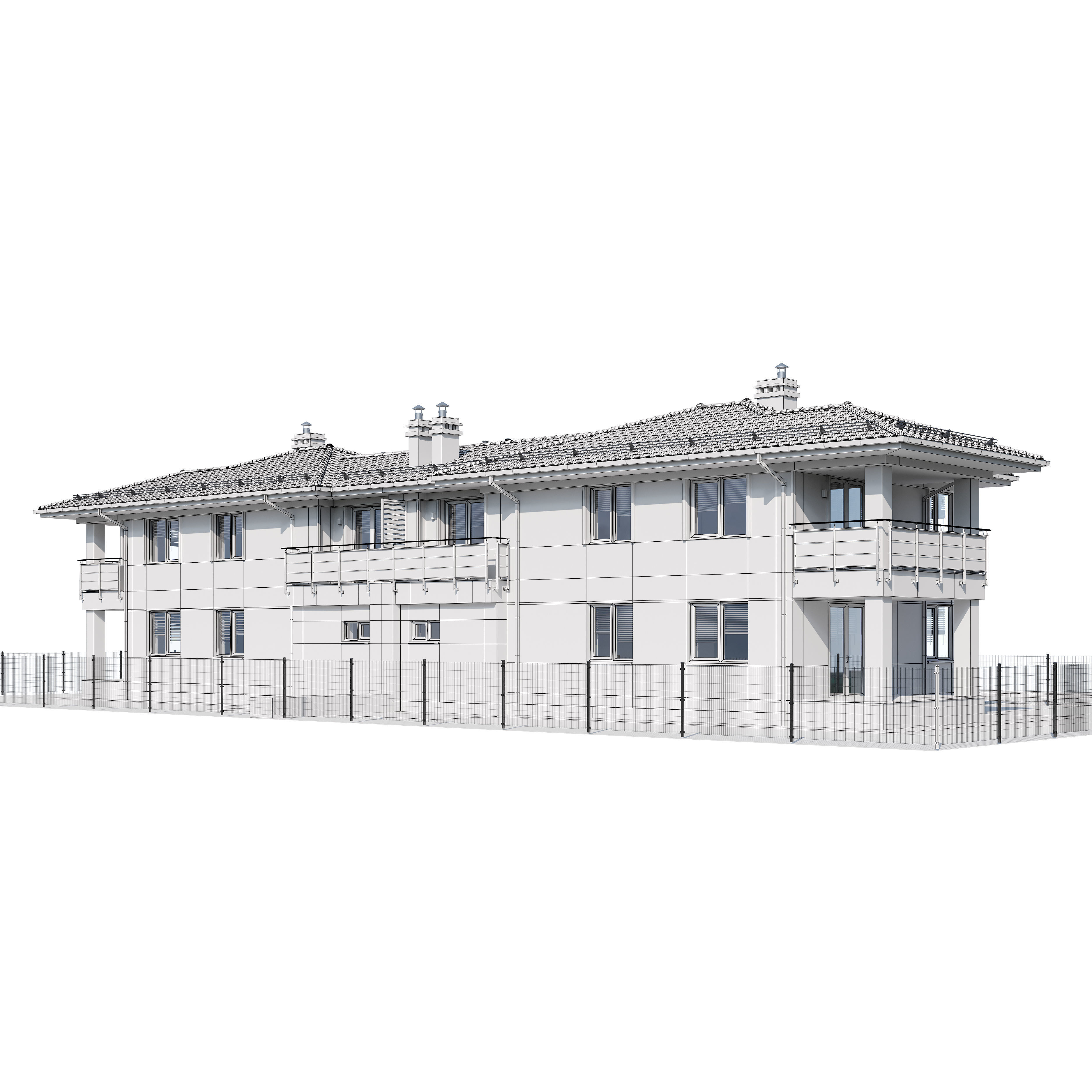 Duplex house 1 3D model_21
