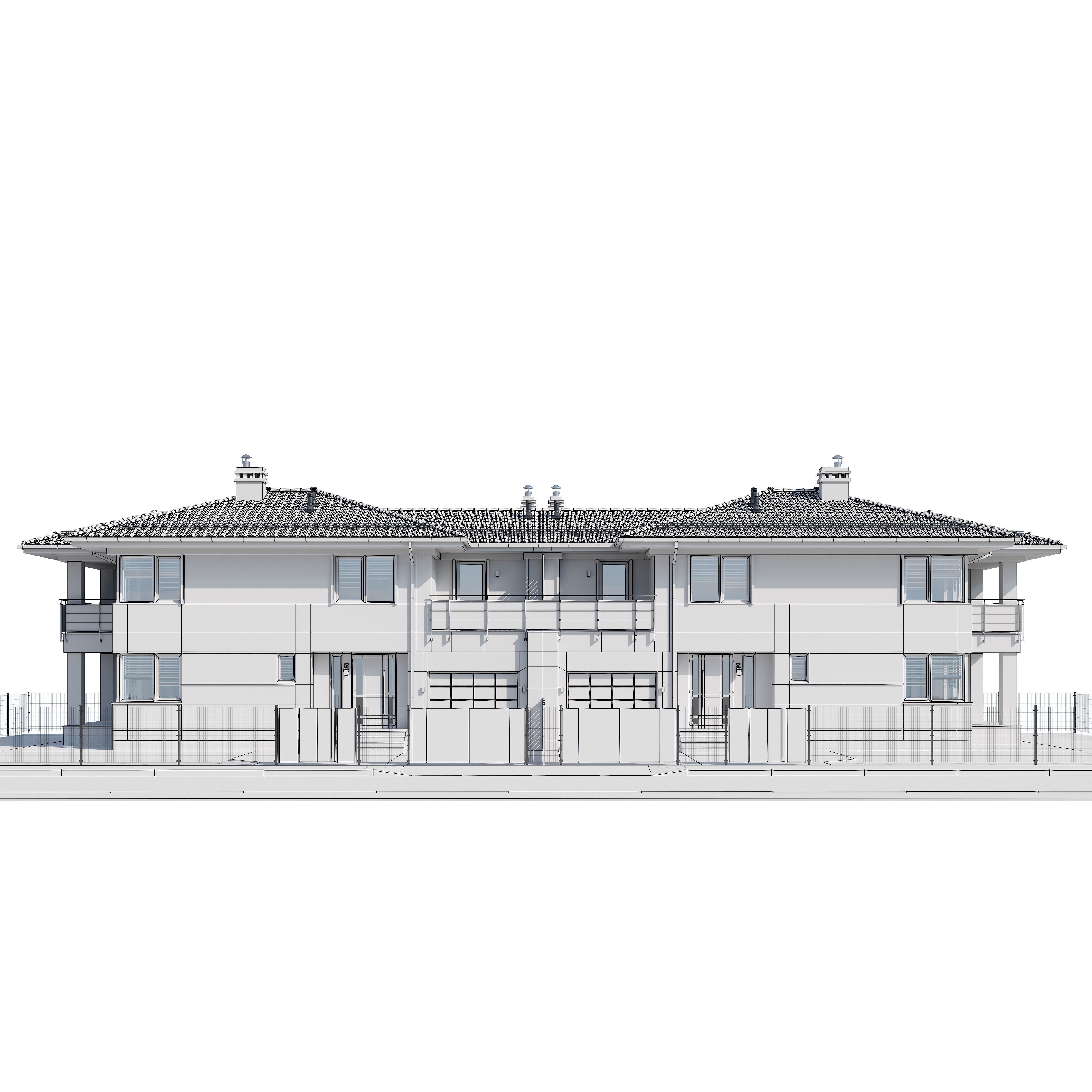 Duplex house 1 3D model_23