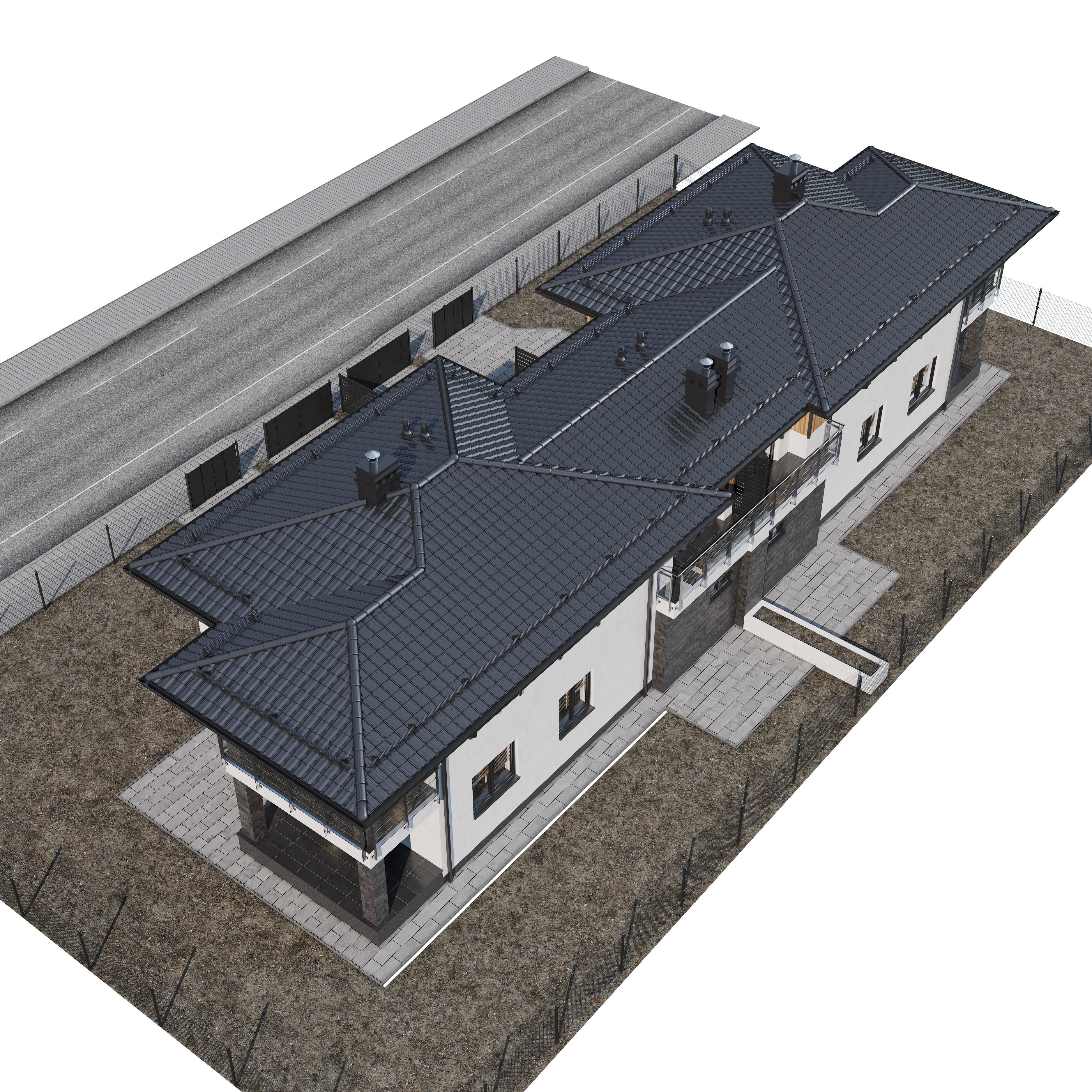 Duplex house 1 3D model_16