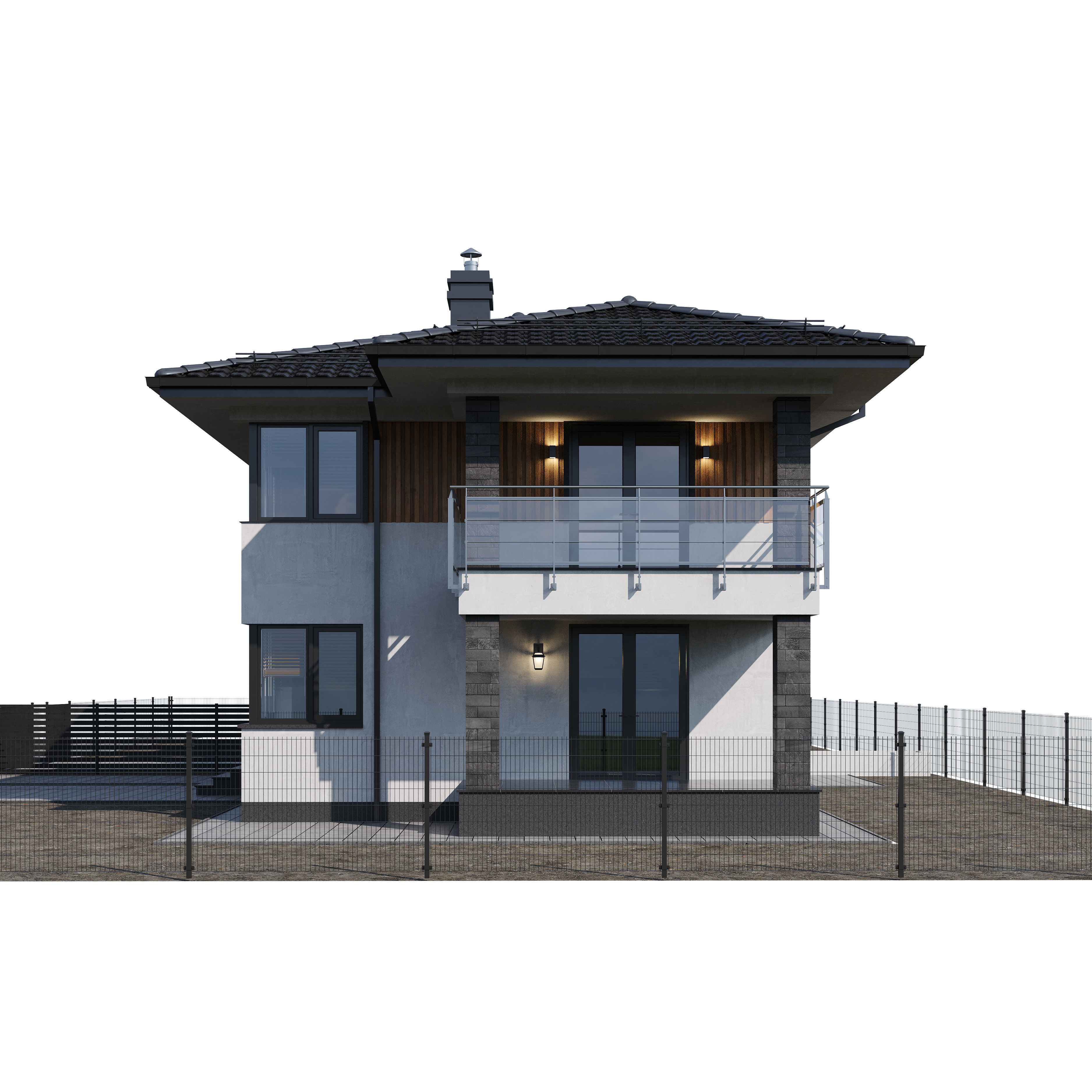 Duplex house 1 3D model_11
