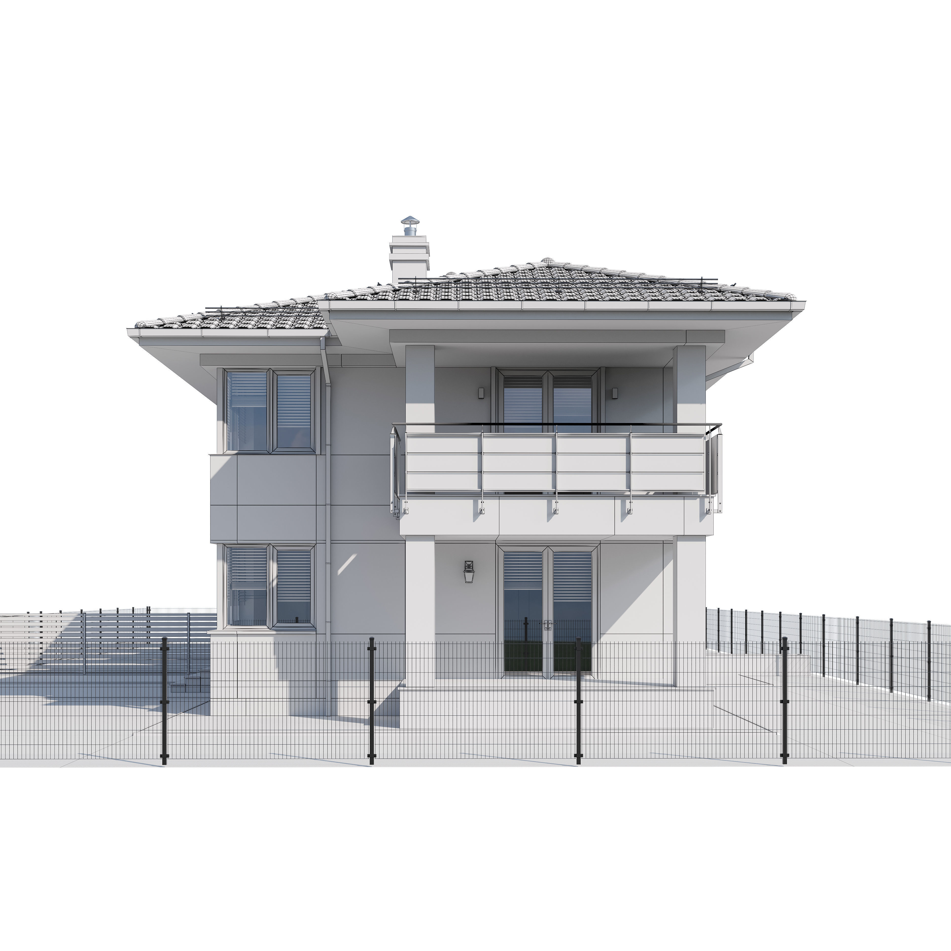 Duplex house 1 3D model_24