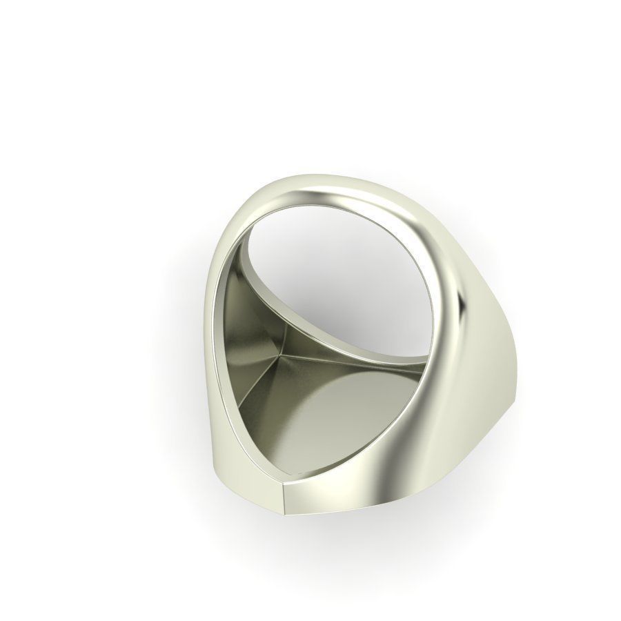 Signet rings set HERALDIC SHIELD top 3D print model_11