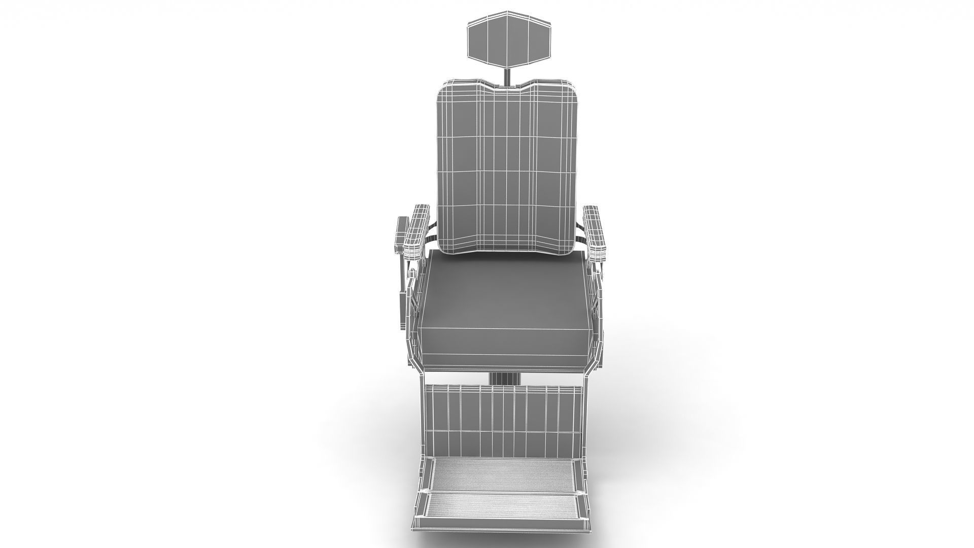 barber chair 3D model_38