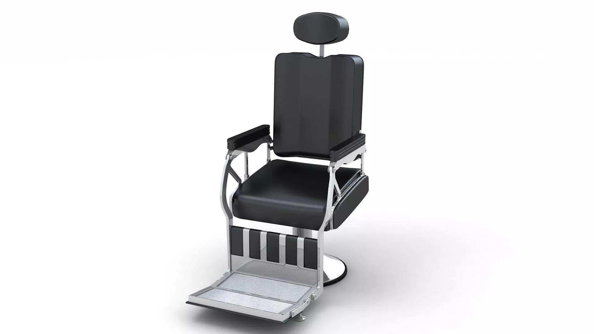barber chair 3D model_0
