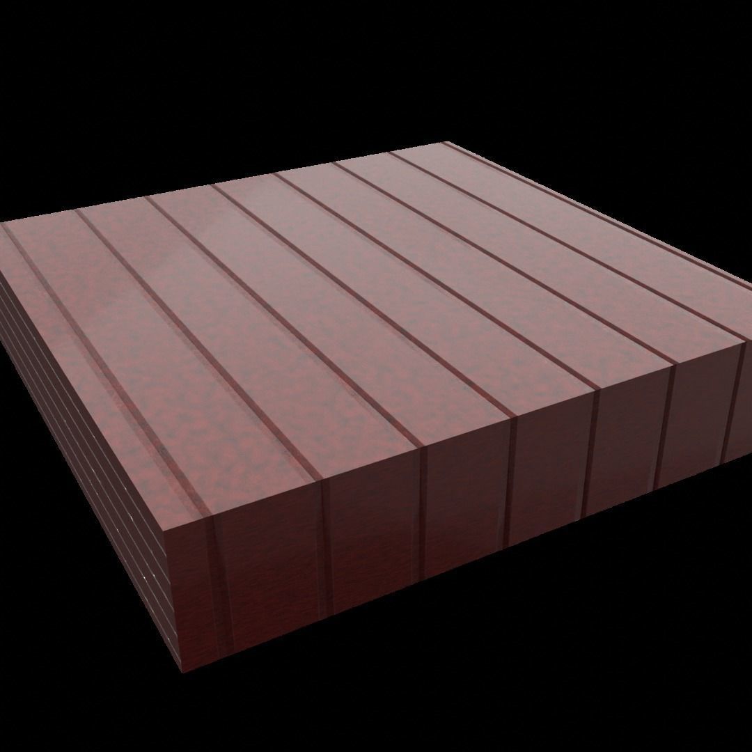 Materals wooden cube 3D model_7