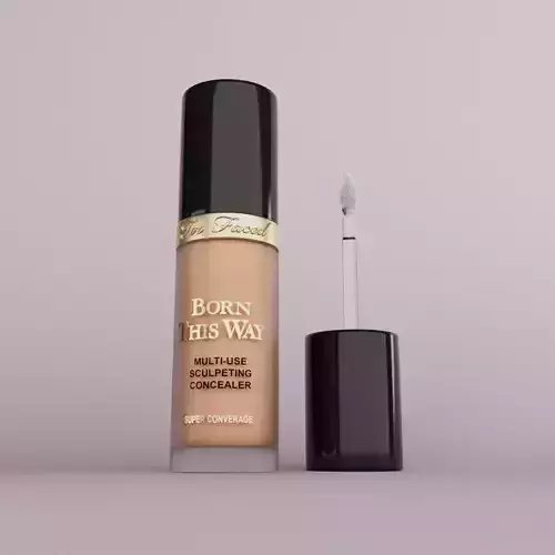 Lipstick 3D model liquid foundation bottle