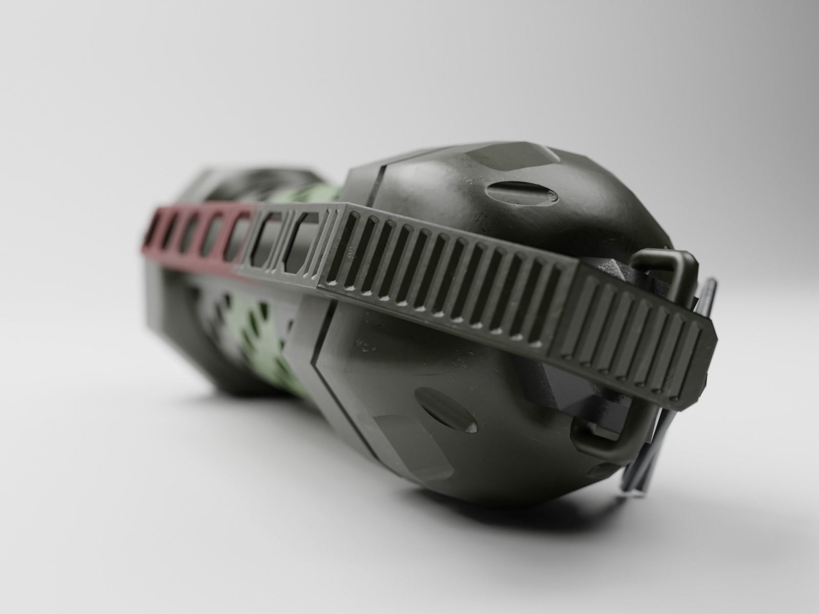 Scifi Futuristic Stun Grenade Game Ready Low-poly 3D model_5
