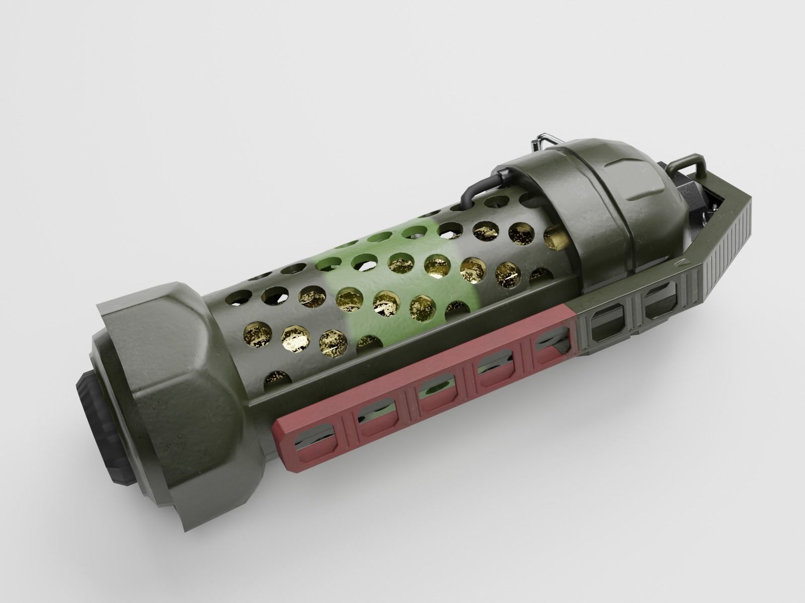 Scifi Futuristic Stun Grenade Game Ready Low-poly 3D model_10