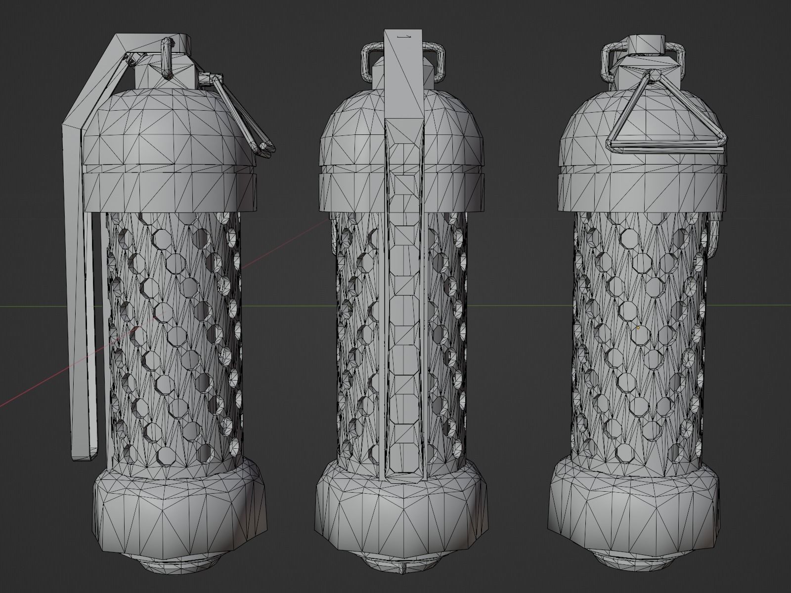 Scifi Futuristic Stun Grenade Game Ready Low-poly 3D model_3