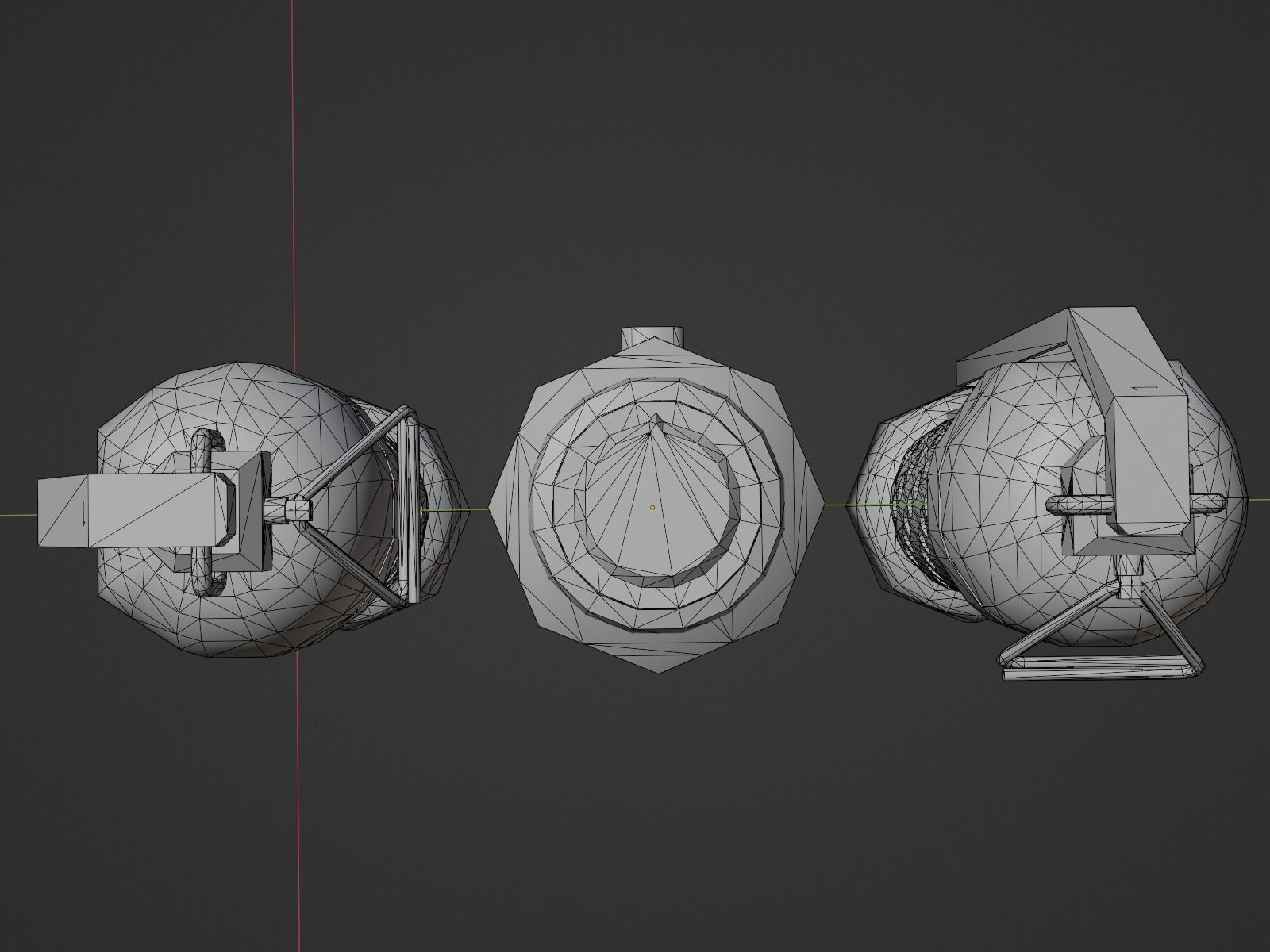Scifi Futuristic Stun Grenade Game Ready Low-poly 3D model_13