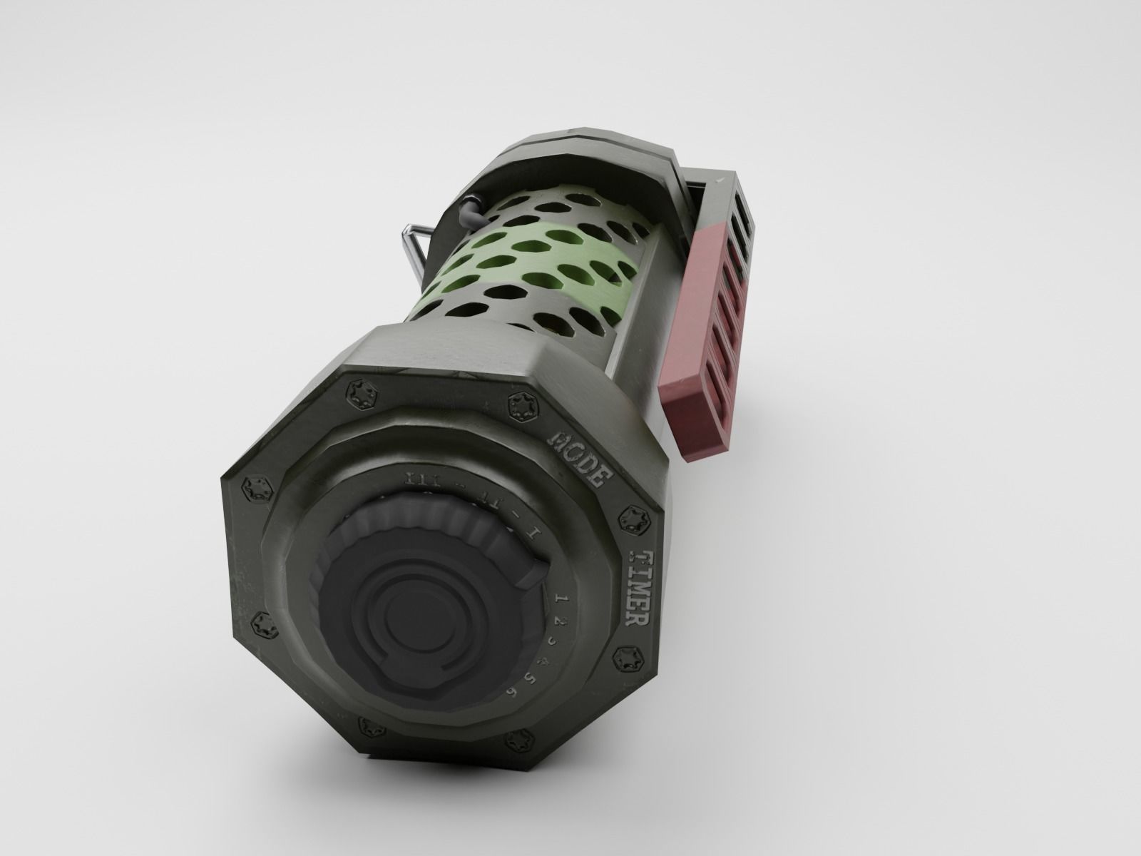 Scifi Futuristic Stun Grenade Game Ready Low-poly 3D model_11