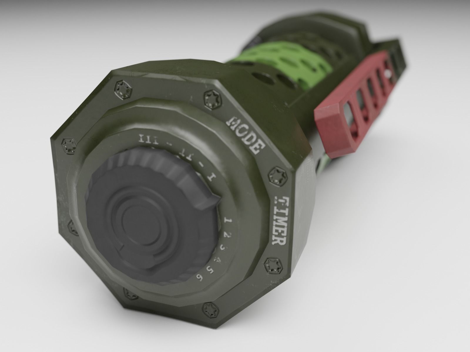 Scifi Futuristic Stun Grenade Game Ready Low-poly 3D model_6