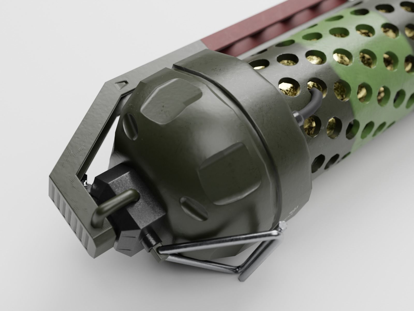 Scifi Futuristic Stun Grenade Game Ready Low-poly 3D model_12