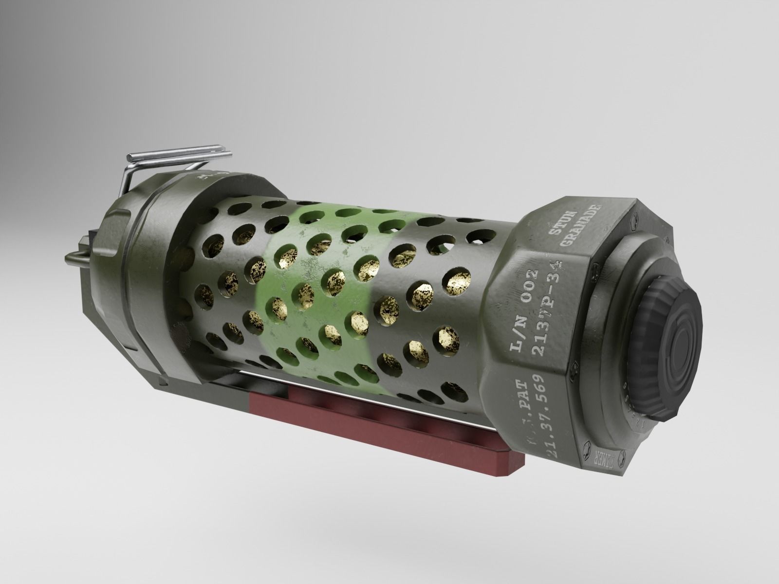 Scifi Futuristic Stun Grenade Game Ready Low-poly 3D model_8