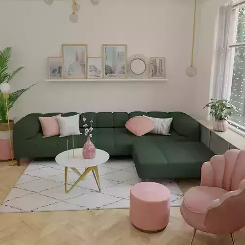 Living Room 4 Blender Scene Free 3D model