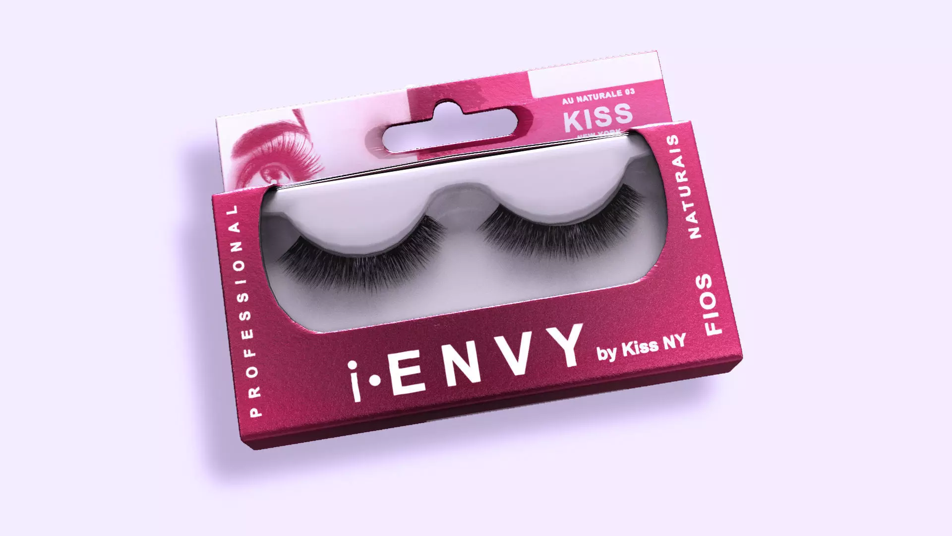 Eyelashes pair of false in packaging Low-poly 3D model_0