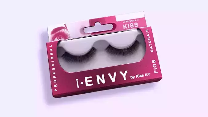 Eyelashes pair of false in packaging