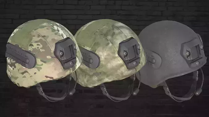 MILITARY Game Ready Kiver RSP Russian Helmet Low-poly 3D model