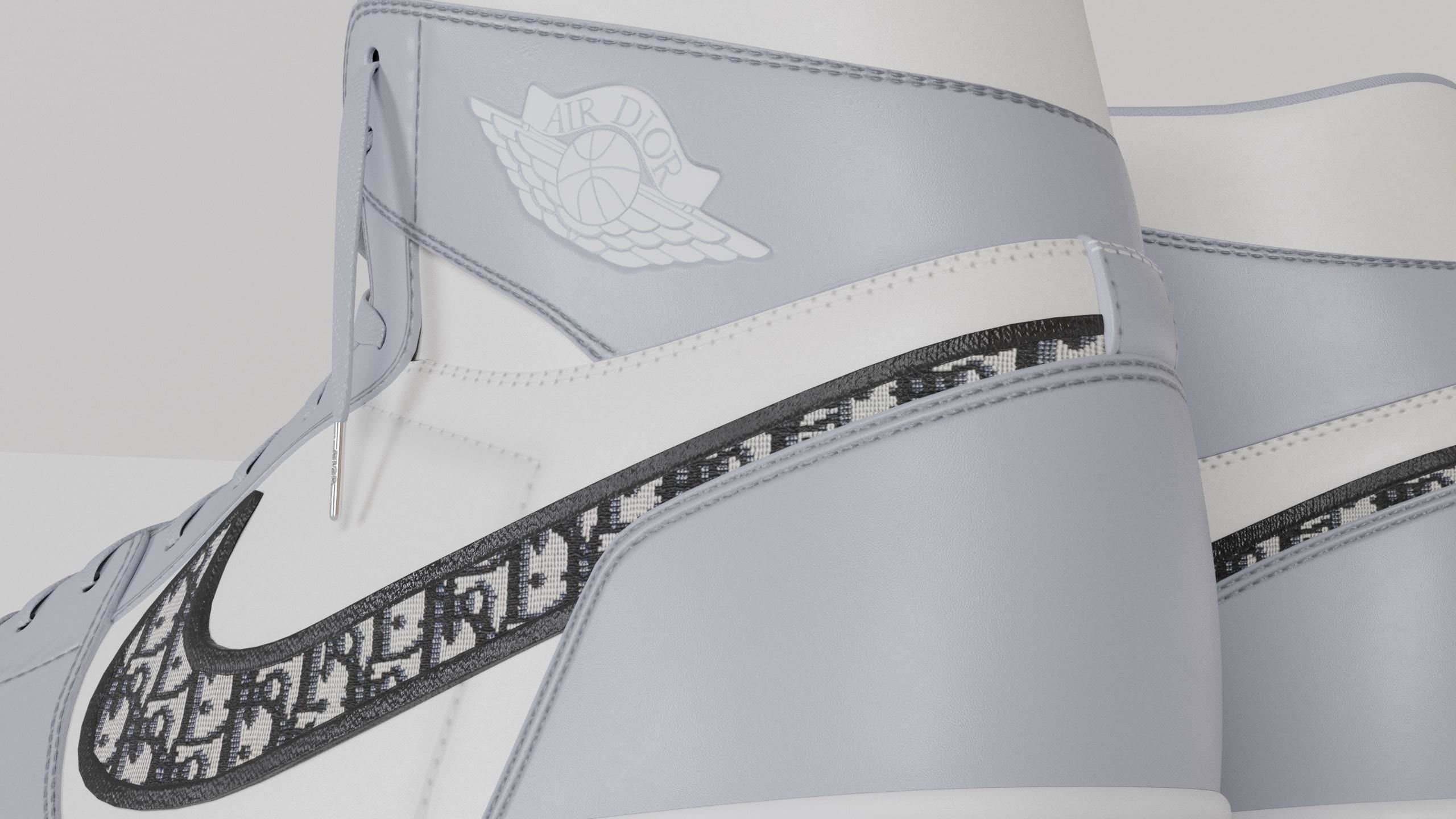 Jordan 1 Dior Low-poly 3D model_15