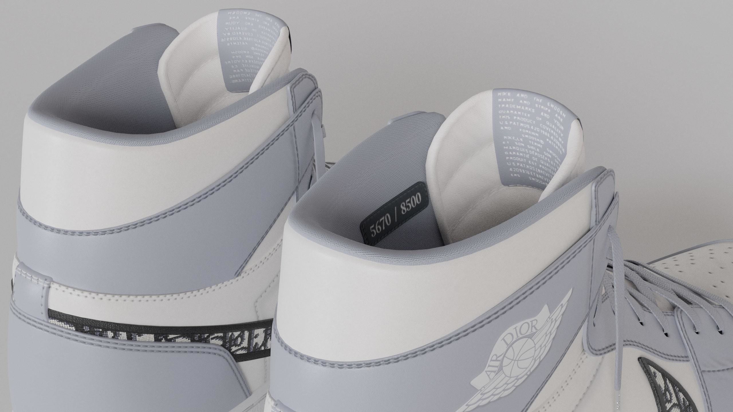 Jordan 1 Dior Low-poly 3D model_5
