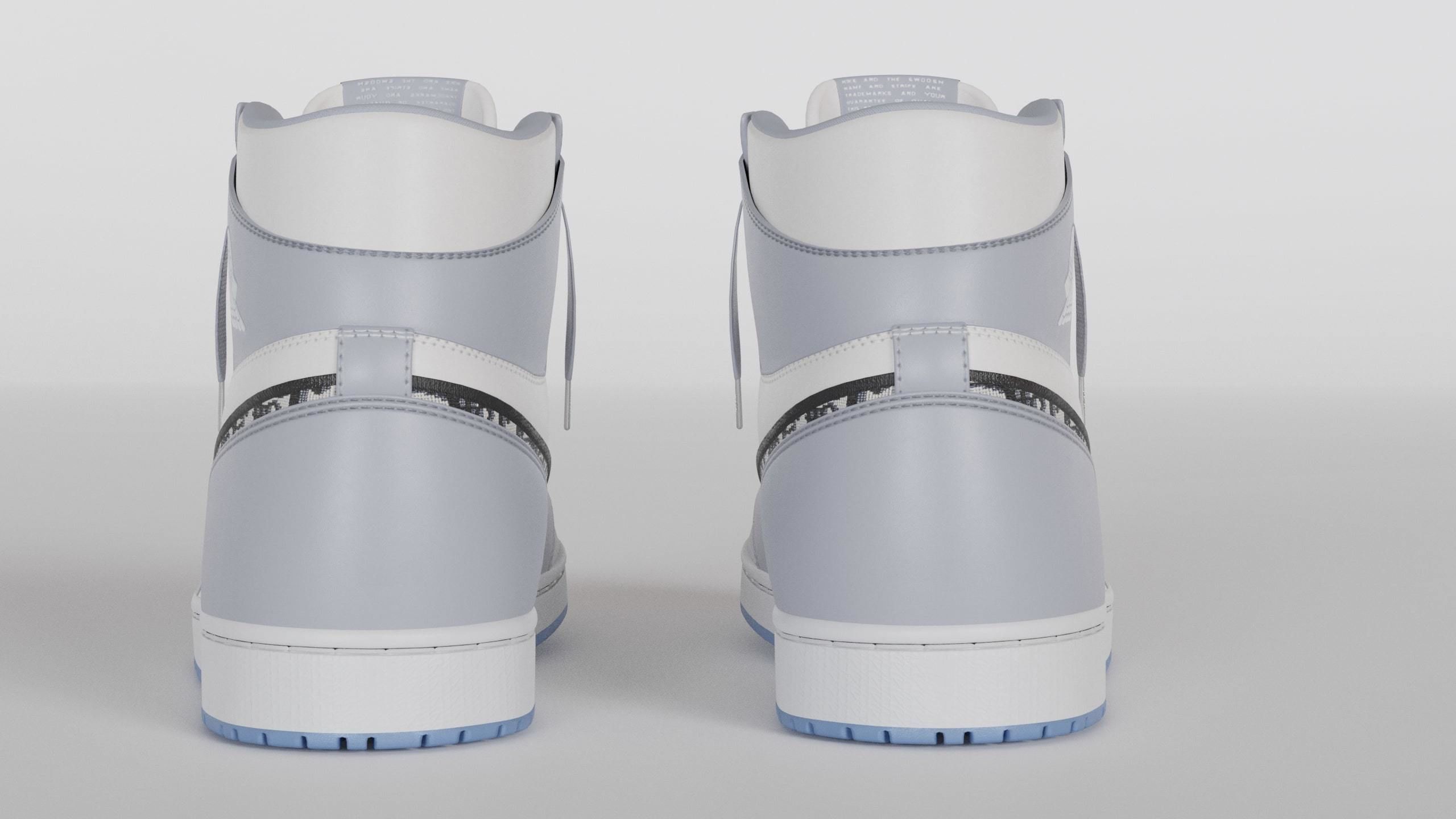 Jordan 1 Dior Low-poly 3D model_10