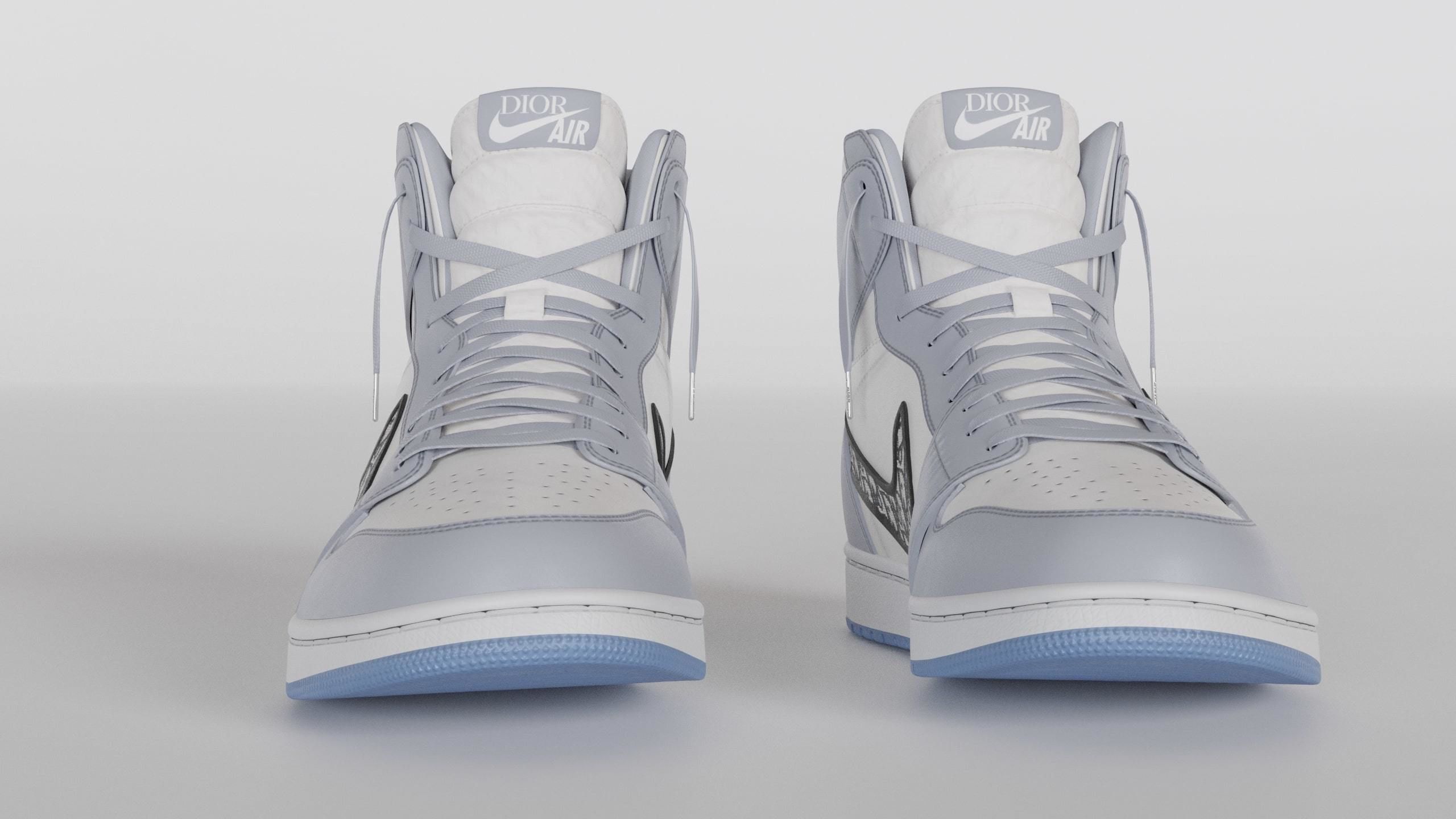 Jordan 1 Dior Low-poly 3D model_14