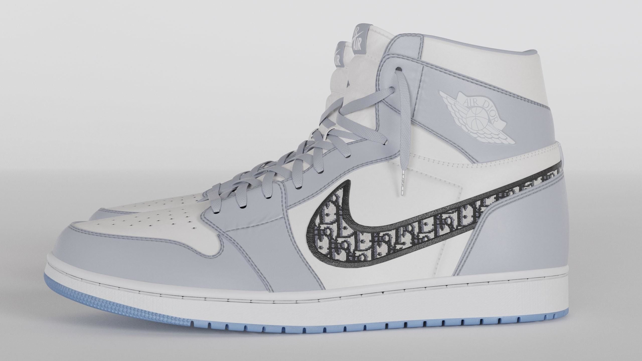 Jordan 1 Dior Low-poly 3D model_12