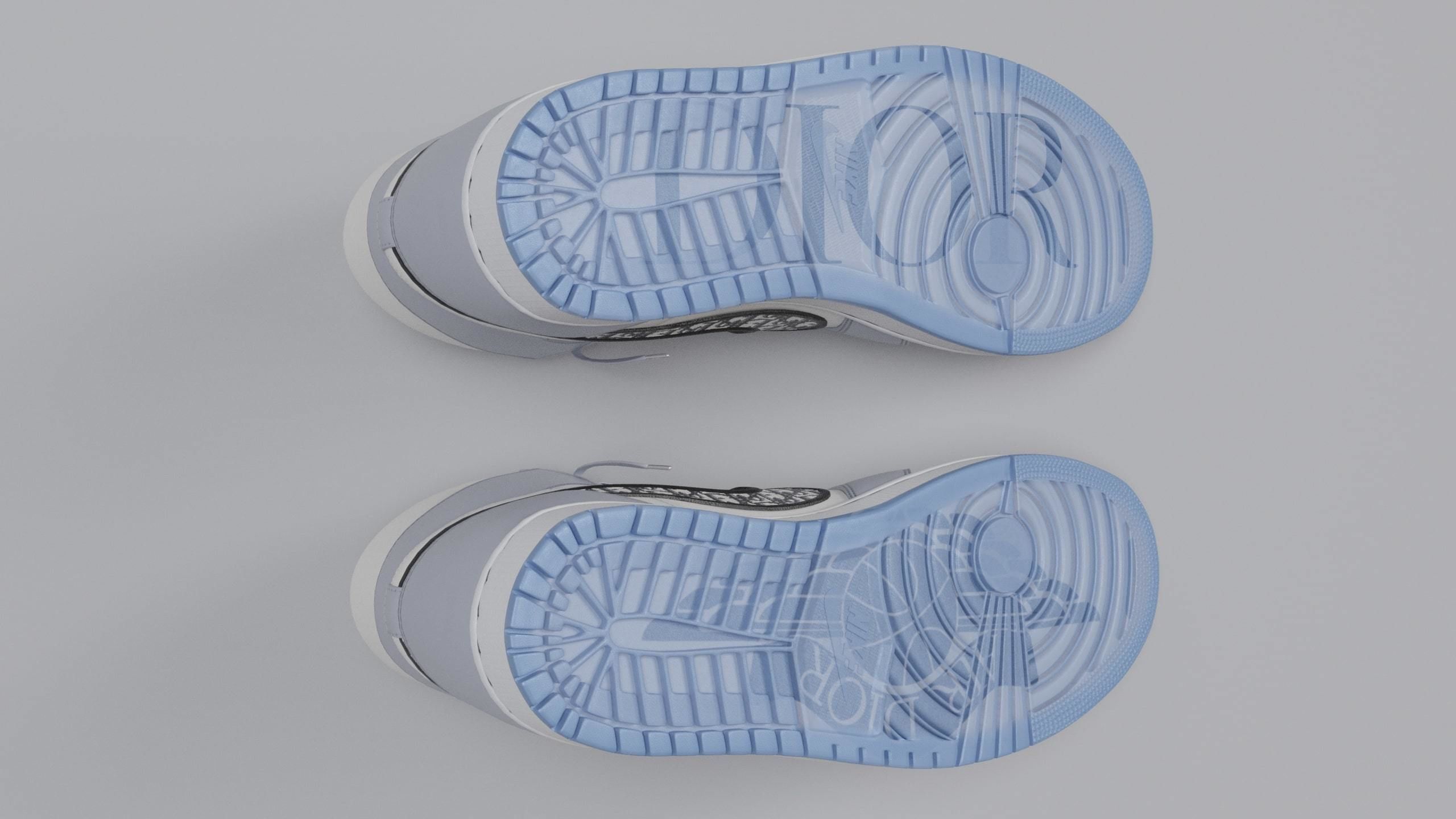 Jordan 1 Dior Low-poly 3D model_18