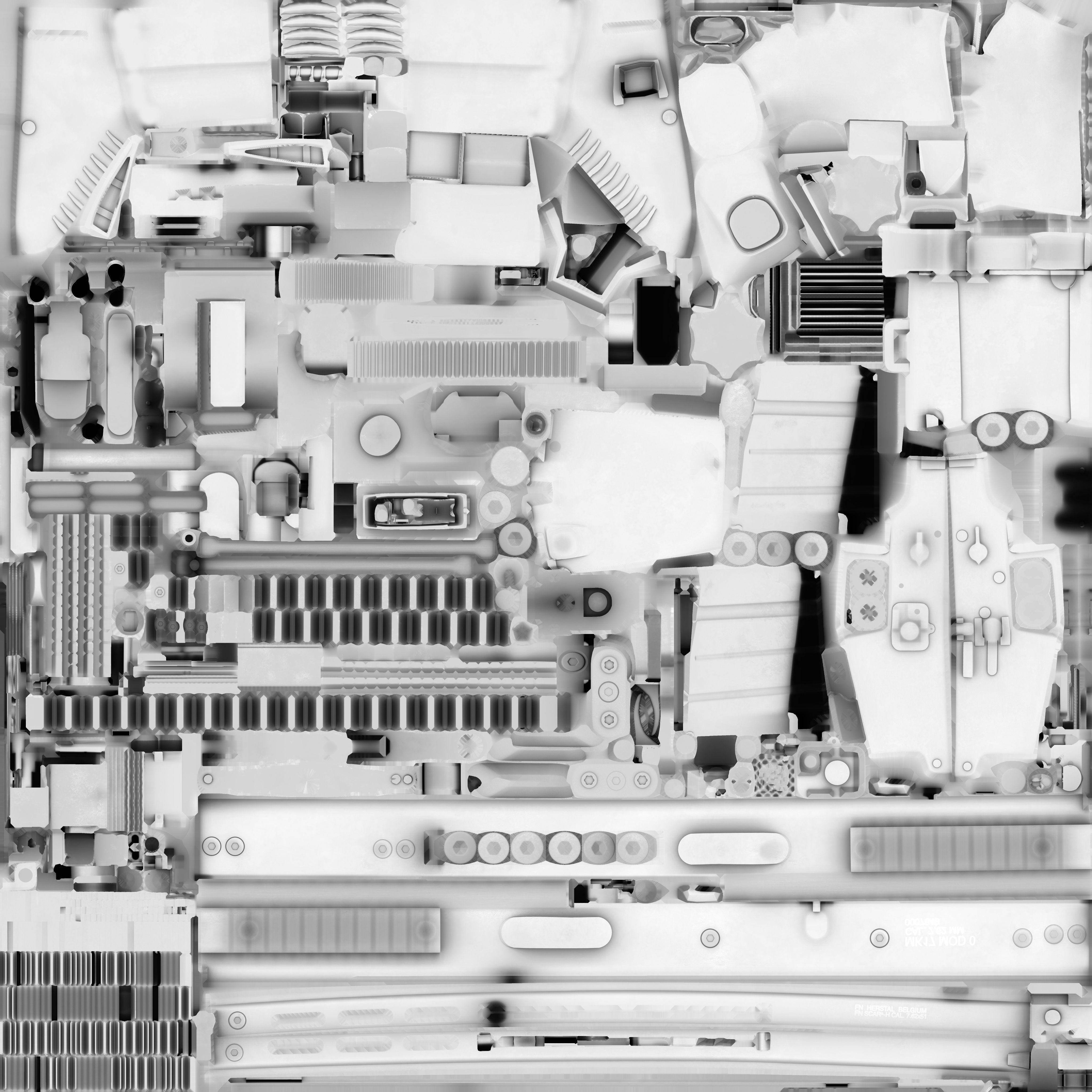 Assault Rifle SCAR Low-poly 3D model_29