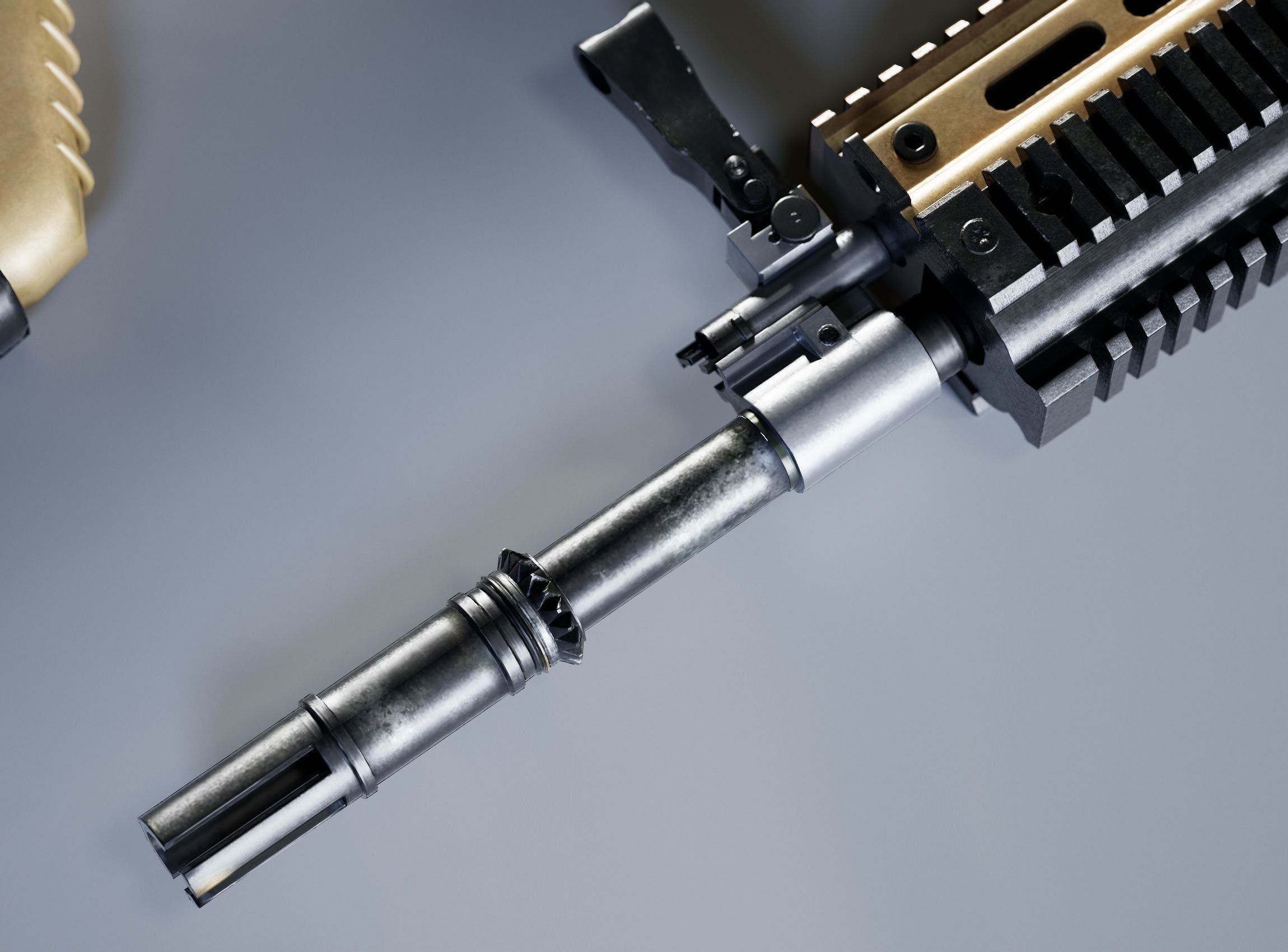 Assault Rifle SCAR Low-poly 3D model_8