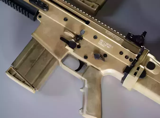 Assault Rifle SCAR Low-poly 3D model