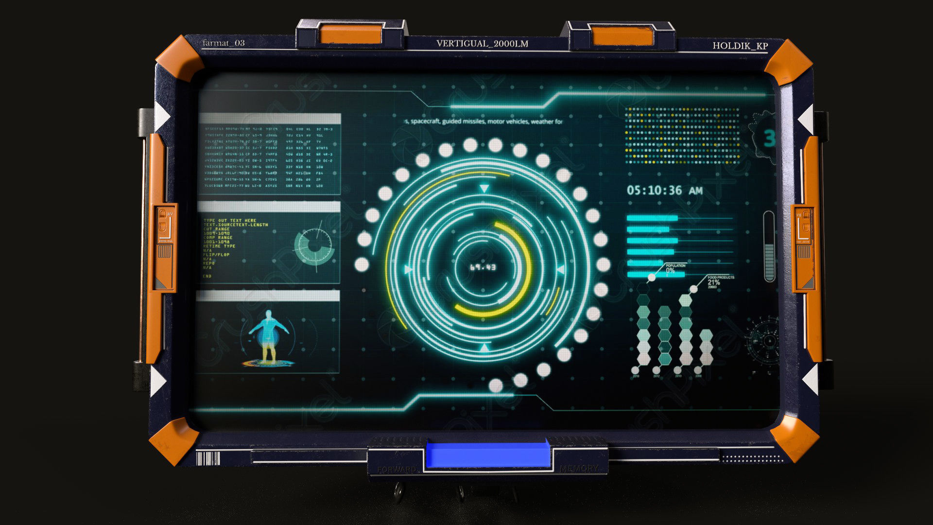 control panel screen - Vol 02 Low-poly 3D model_11