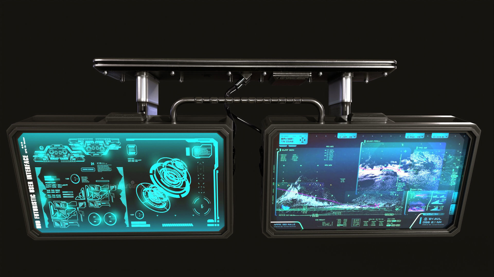 control panel screen - Vol 02 Low-poly 3D model_3
