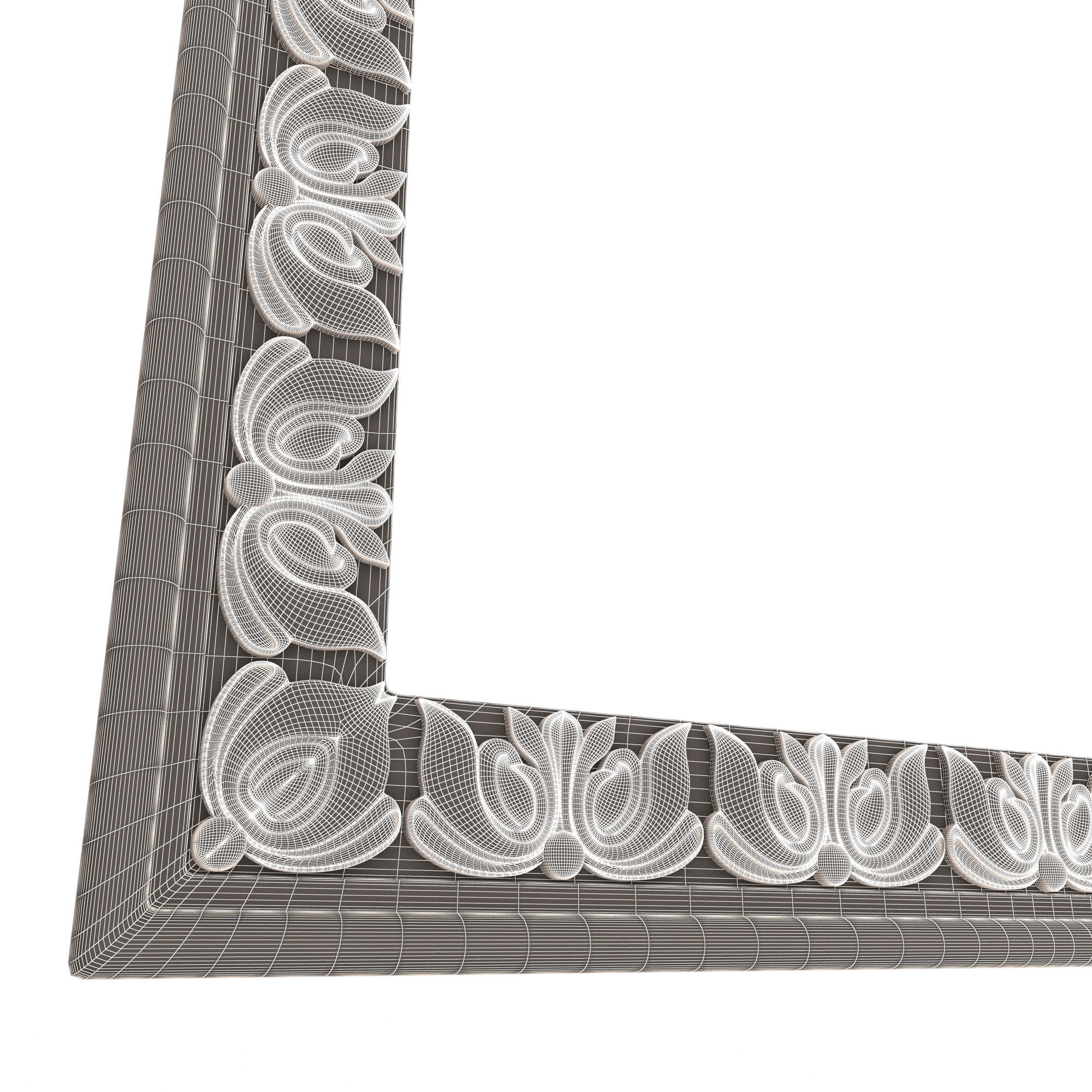 Classic Frame 028 Low-poly 3D model_7