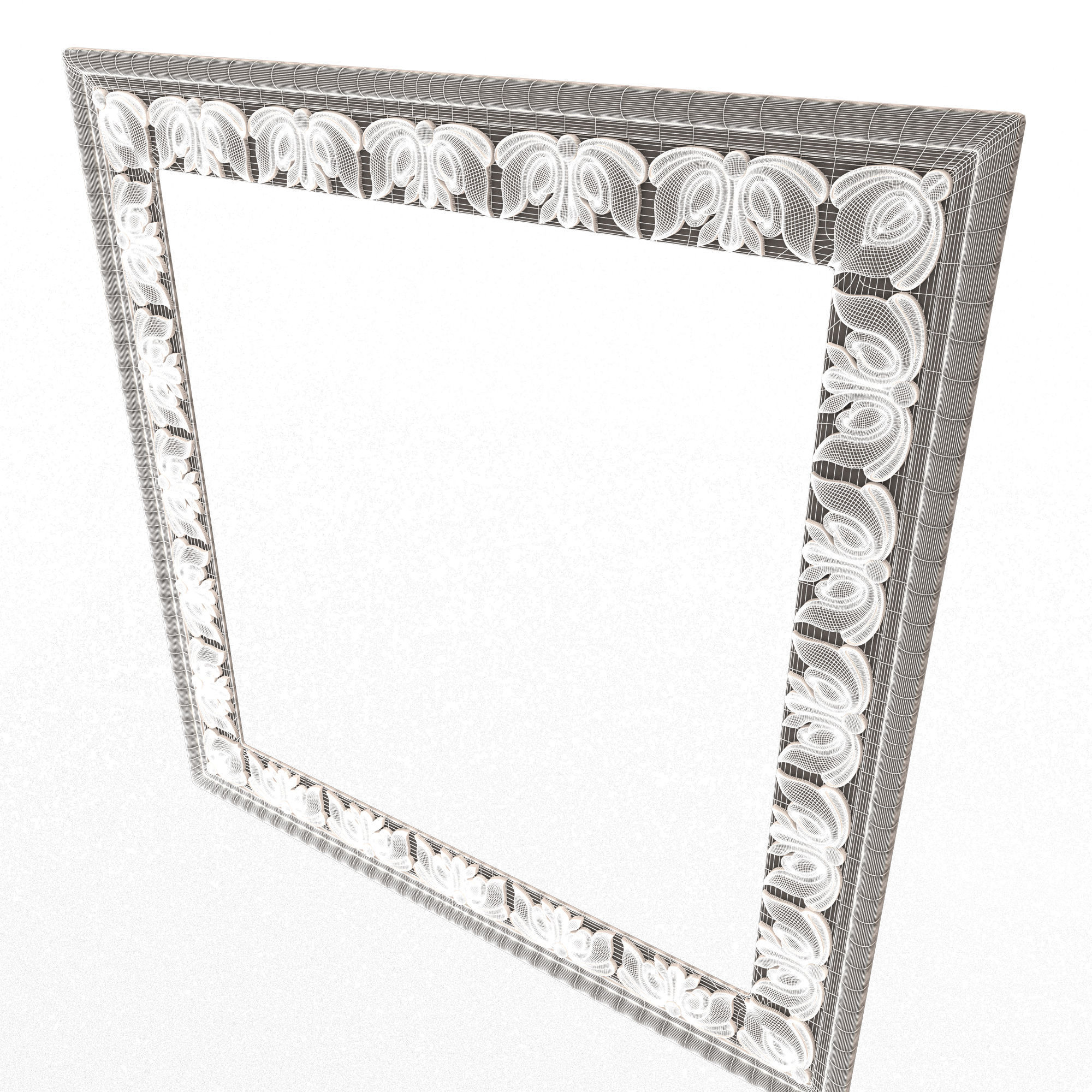 Classic Frame 028 Low-poly 3D model_12