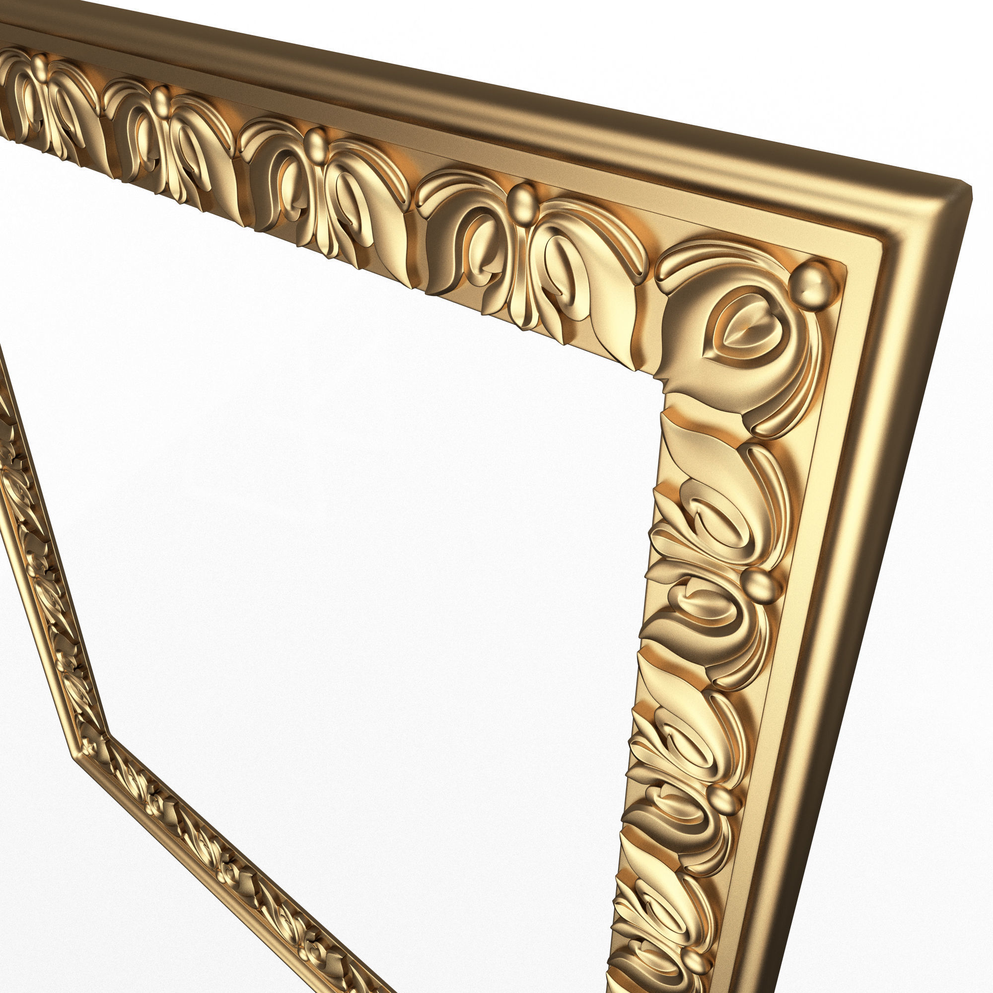 Classic Frame 028 Low-poly 3D model_5