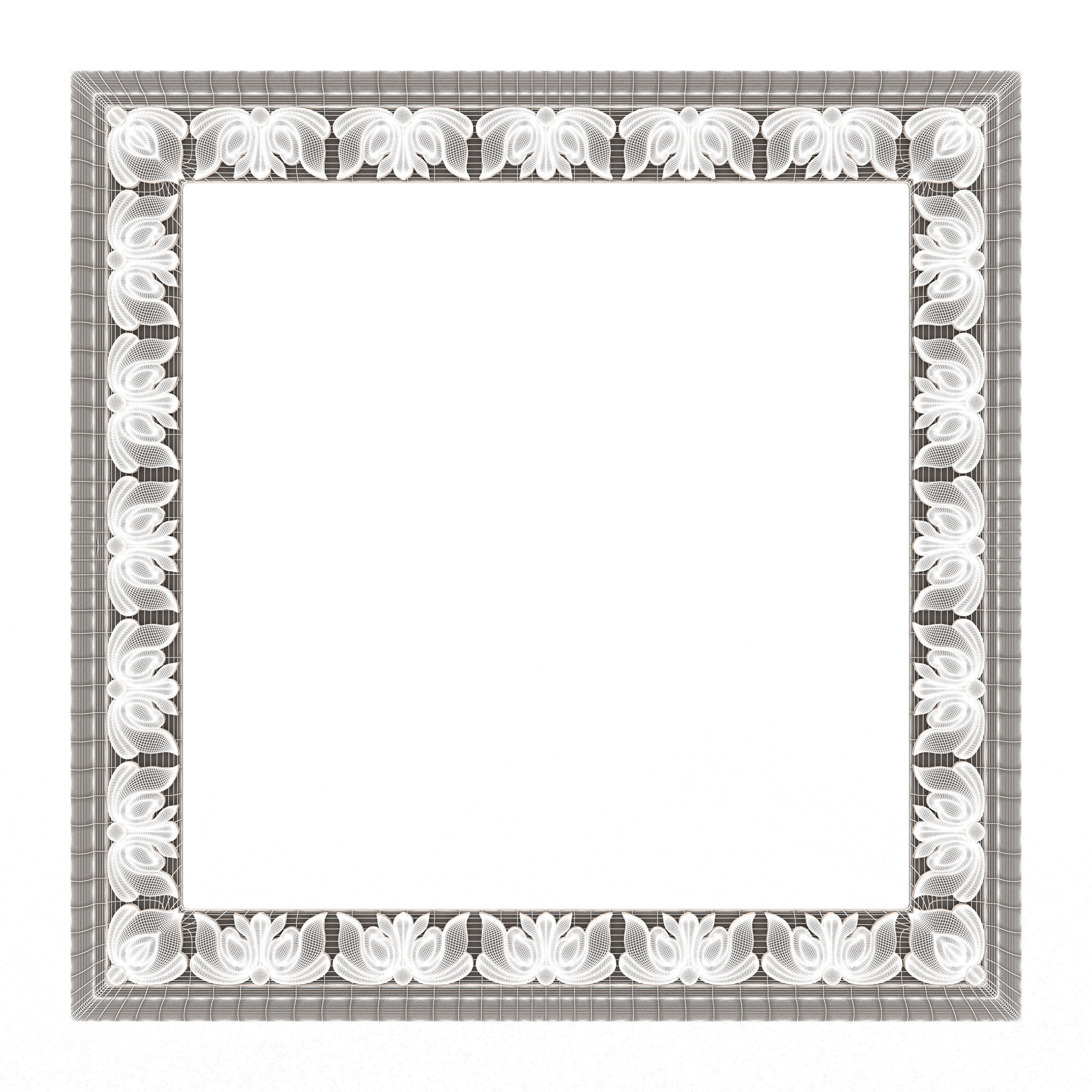 Classic Frame 028 Low-poly 3D model_8