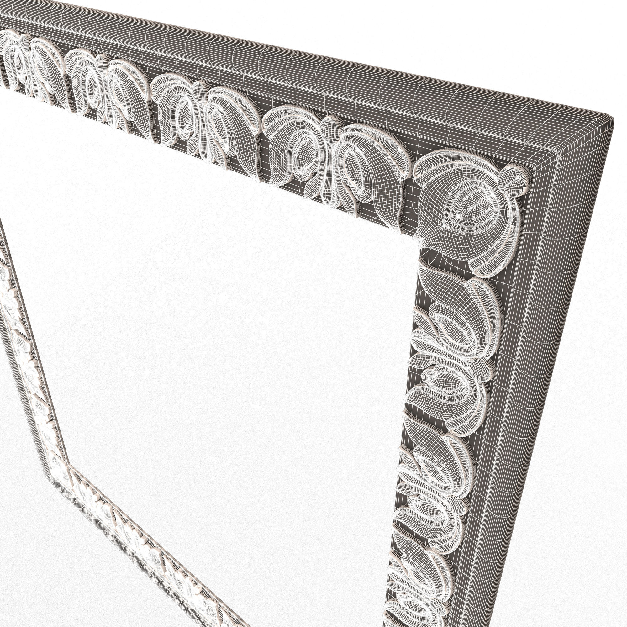 Classic Frame 028 Low-poly 3D model_16